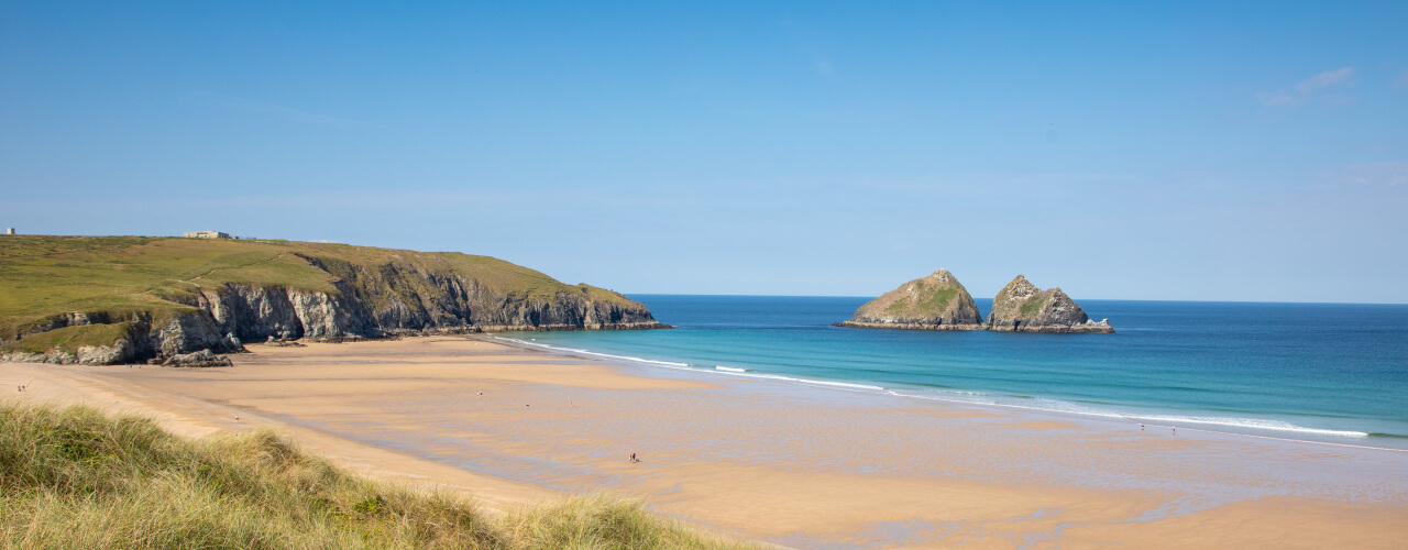 A sunny UK beach in summer