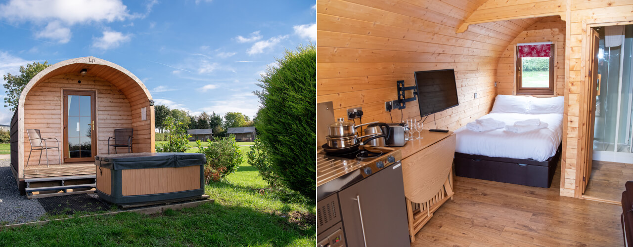 Glamping pods in the Peak District