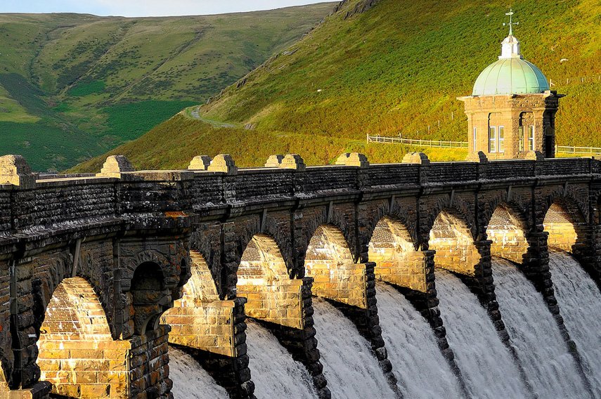 The Elan Valley Dams in Rhayader