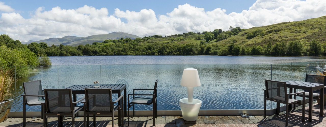 Lake-view from The Old Boat House Italian Bistro at Snowdonia Holiday Park