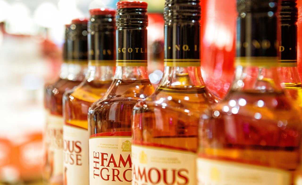 Bottles of The Famous Grouse