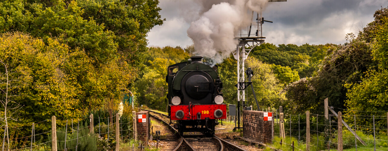 A steam train