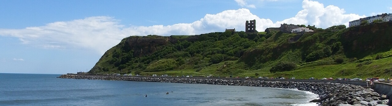 Scarborough Castle and the coast