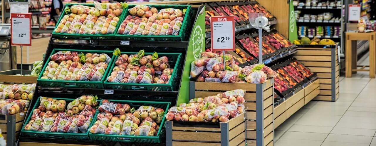 Apples in a supermarket