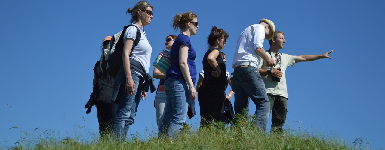 A tour group in the UK